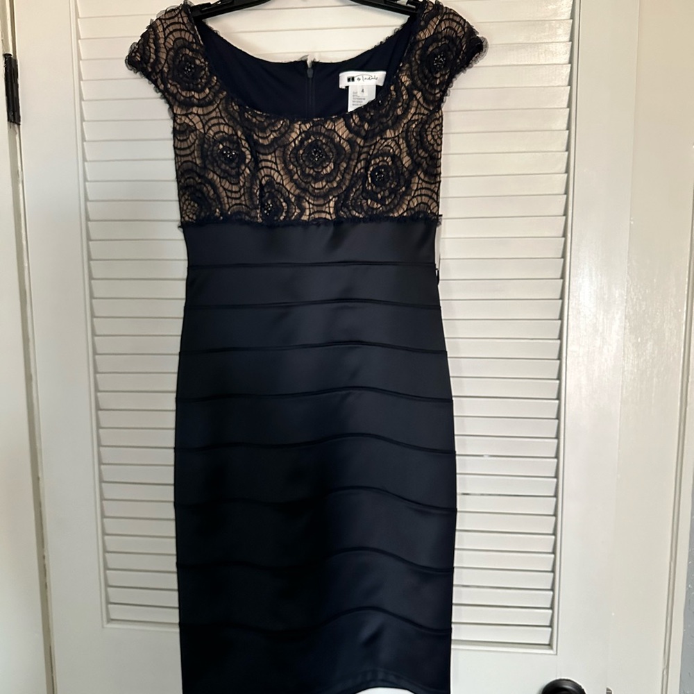Brand New with Tags Navy Tadashi Cocktail Dress
